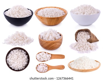 Sea Salt On White Background