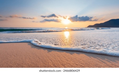 The sea sand beach. Beautiful beach landscape. Inspire tropical beach seascape horizon. - Powered by Shutterstock