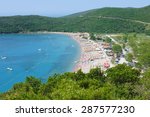 sea and sand beach in Budva municipality, Montenegro