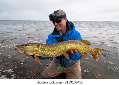 Sea shore spring fishing after pike