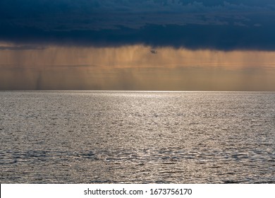 sea side with dark clouds