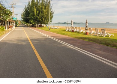 Sea Side Street Separate Relax Beach And Hotel In Thailand