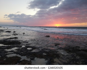 sea side and sunset