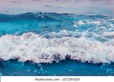 Sea and sky background. Sea view from tropical beach with sunny sky. Summer paradise beach of Thailand. Tropical shore. Tropical sea in Thailand. Exotic summer beach with clouds on horizon. Ocean beac - Shutterstock ID 1372191428