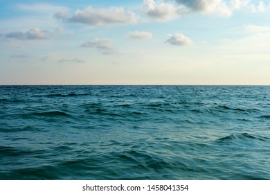 Sea and sky background. Sea view from tropical beach with sunny sky. Summer paradise beach of Thailand. Tropical shore. Tropical sea in Thailand. Exotic summer beach with clouds on horizon. Ocean beac - Shutterstock ID 1458041354