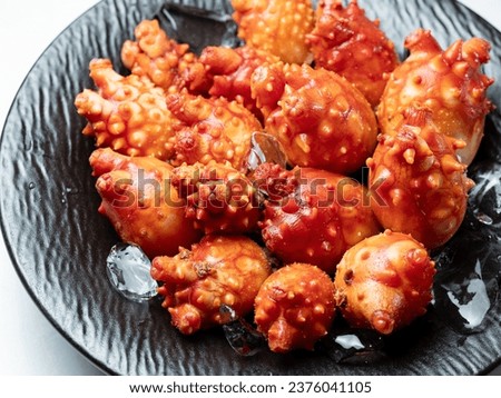 sea squirt ,seafood on a plate
