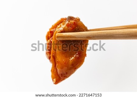 Sea squirt seasoning on a white background