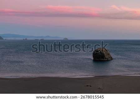 A sea stack in the Pacific Ocean along the Oregon coast near Port Orford