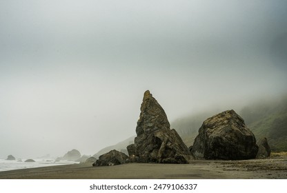 Sea Stacks along the California Coast Trail in Redwood National Park - Powered by Shutterstock