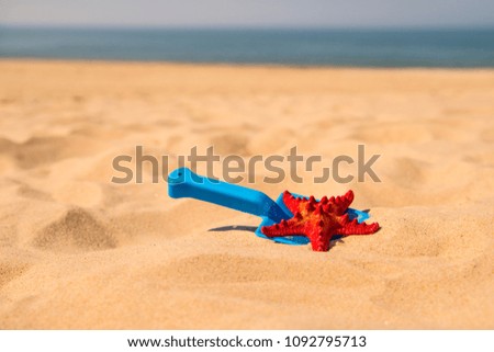 Similar – Image, Stock Photo Shovel and starfish on the beach