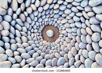 Sea stones laid out in the form of a circle
