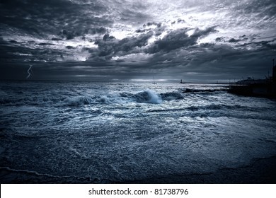 sea storm Sochi