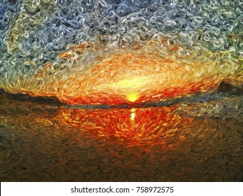Sunrise Drawing Images Stock Photos Vectors Shutterstock