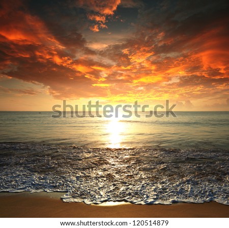 Similar – Image, Stock Photo Sunset Relaxation