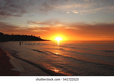 Sea Sunset At Frankston, Victoria, Australia