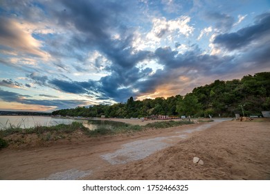 Sea Sunset Landscape In Varna, Bulgaria