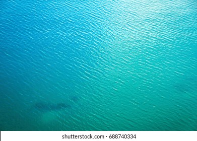 Sea surface aerial view. Beautiful blue ocean as background