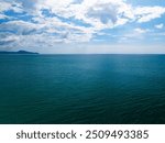 Sea surface aerial view,Bird eye view photo of blue waves and water surface texture Blue sea background Beautiful nature Amazing view sea background