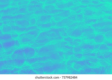 Sea Surface, Bright Summer Background, Duotone Effect, 90's Style