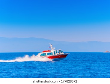 Sea Taxi out of Spetses island in Greece