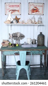 Sea Travel Styled Shabby Chic Interior Corner