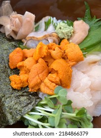 Sea Urchin And Scallops Rice Bowl