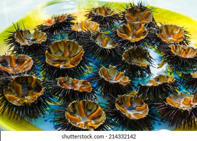 Sea Urchins Dish Eaten In Salento, Puglia