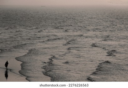 The sea is a vast and unpredictable entity, with its endless waves and mighty tides. Amidst its vast expanse, there's a solitary figure, a single fisherman, who sets out every day to make his living. 