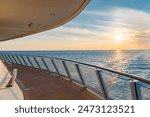 Sea view from cruise ship sailing