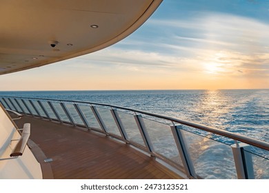 Sea view from cruise ship sailing - Powered by Shutterstock