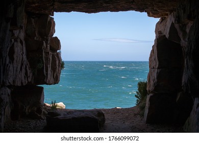 Sea View During Summer From Cave Opening.