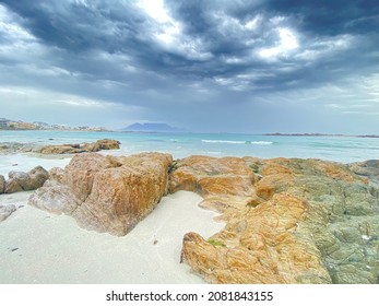 Sea View Rocks Ocean Seagull Mountain Beach Seashells True Crab Sky Cloudy Clear Blue Sand Haze Turquoise Seaweed White Blur Stones Vacation Cape Town Shore Nature Blend Animals Creatures Wild Life