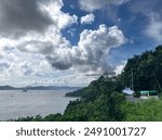 Sea view from Victoria Road, Mo Sing Leng (Mount Davis), Hong Kong