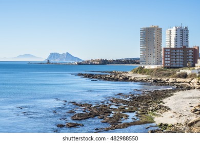 Sea Views To Gibraltar From The Costa Del Sol In Spain