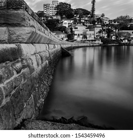 The Sea Wall At Double Bay In Sydney