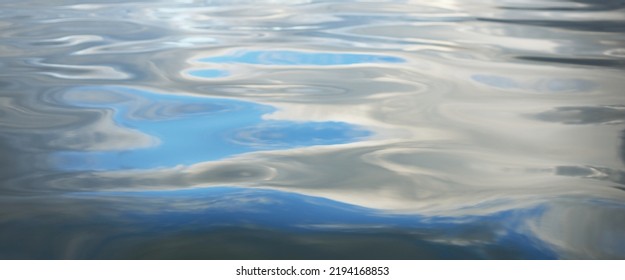 Sea Water Surface, Close-up. Still Water. Abstract Natural Pattern, Texture, Background, Wallpaper. Concept Image, Macro Photography, Graphic Resources. Blue Color. Gulf Of Finland, Hanko Peninsula