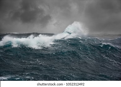 sea wave in atlantic ocean during storm