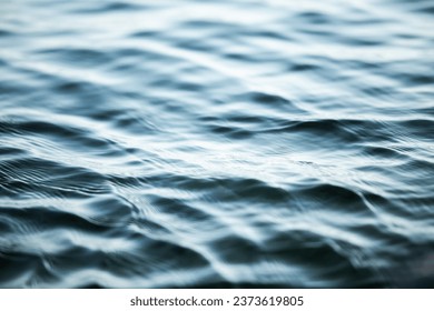 SEA WAVES BACKGROUND, COLD SEASCAPE, RIPPLING WATER LEVEL BACKDROP