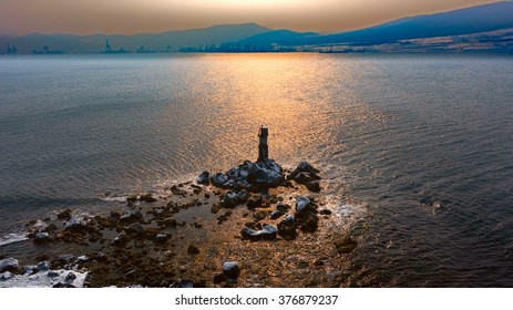 Sea. Sea waves. lighthouse																			
