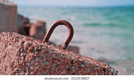 Sea Waves Water Splashing on Heavy Concrete Tetrapod Coastal Defense Structure Seawall Embankment - Powered by Shutterstock