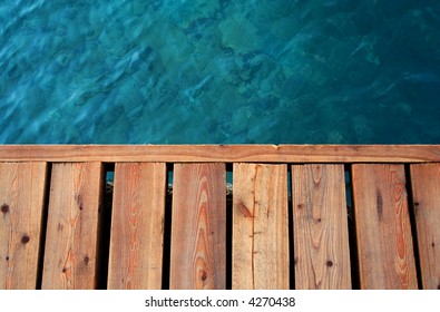 Sea And Wooden Dock