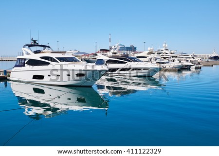 Sea Yacht Club in sunny summer day