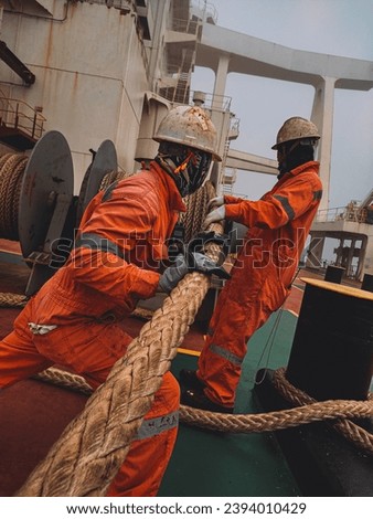 Seafarers in action, world economy movers.