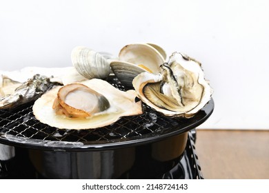 Seafood Barbecue Grilling Shellfish On The Stove