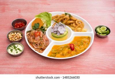 Seafood Ceviche, Typical Dish From Peru. Seafood