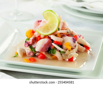 Seafood Ceviche, Typical Dish From Peru