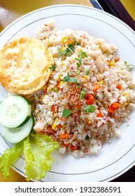 Seafood Fried Rice With Fried Egg