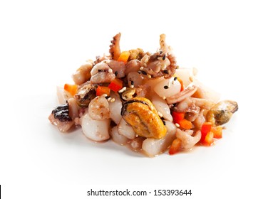 Seafood Isolated Over White