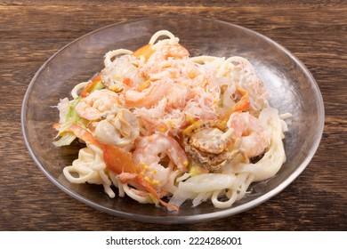 Seafood Pasta Salad (Crab, Shrimp, Baby Scallops)