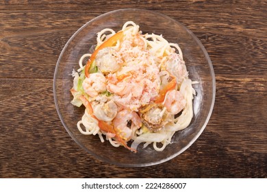 Seafood Pasta Salad (Crab, Shrimp, Baby Scallops)